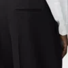 Pantalon large en laine Noir