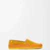 Pantoufles Rio en daim et raphia Orange