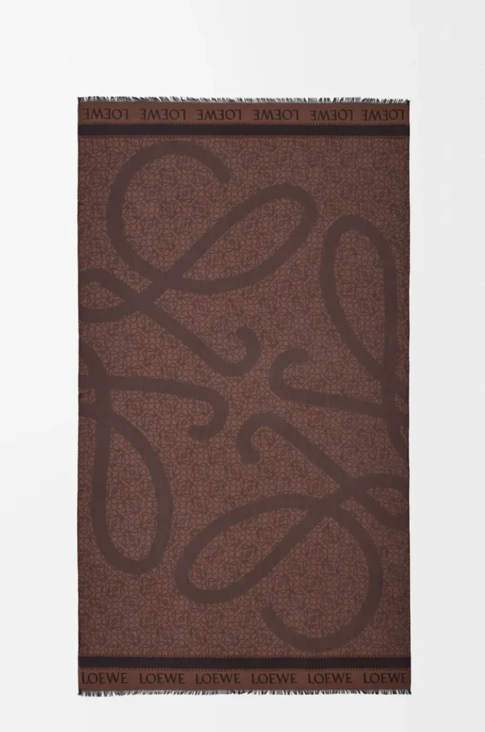 Pareo en coton Noir/Marron