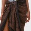 Pareo en coton Noir/Marron