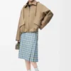 Parka à capuche en coton beige