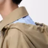 Parka à capuche en coton beige