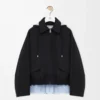 Parka à capuche en coton Noir