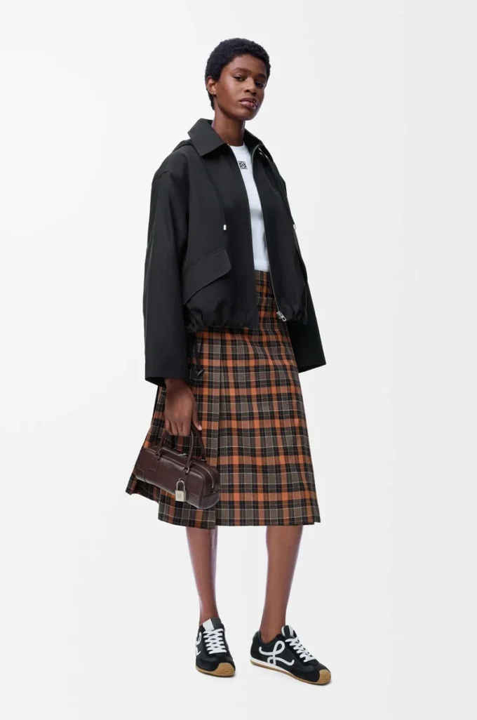 Parka à capuche en coton Noir