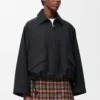 Parka à capuche en coton Noir