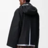 Parka à capuche en coton Noir