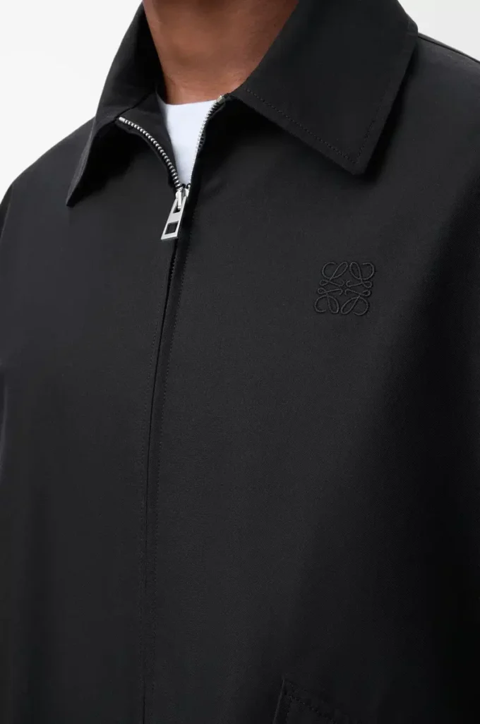 Parka à capuche en coton Noir