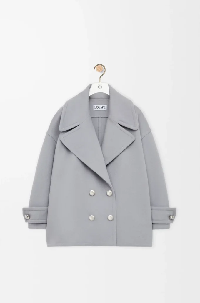 Peacoat Pebble en laine gris
