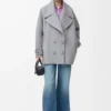 Peacoat Pebble en laine gris