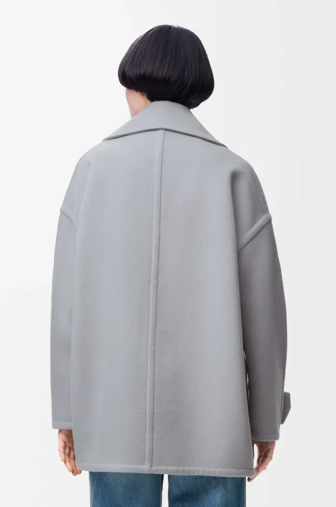 Peacoat Pebble en laine gris