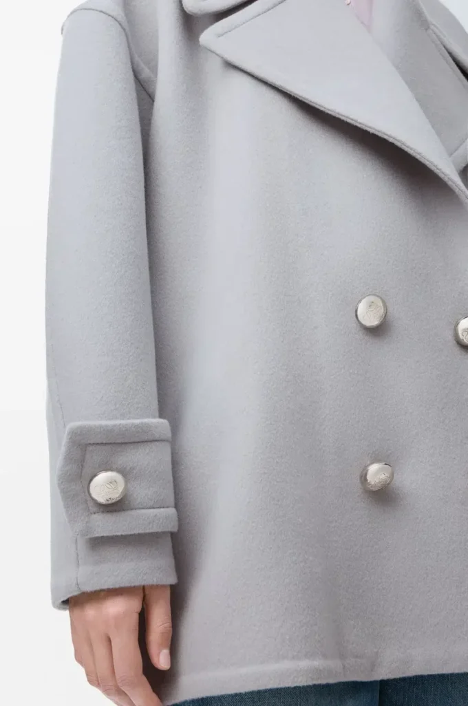 Peacoat Pebble en laine gris