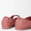 Pebble Ballerines souples en cuir d&rsquo;agneau nappa Blush