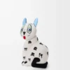 Peluche chat en velours de coton blanc doux