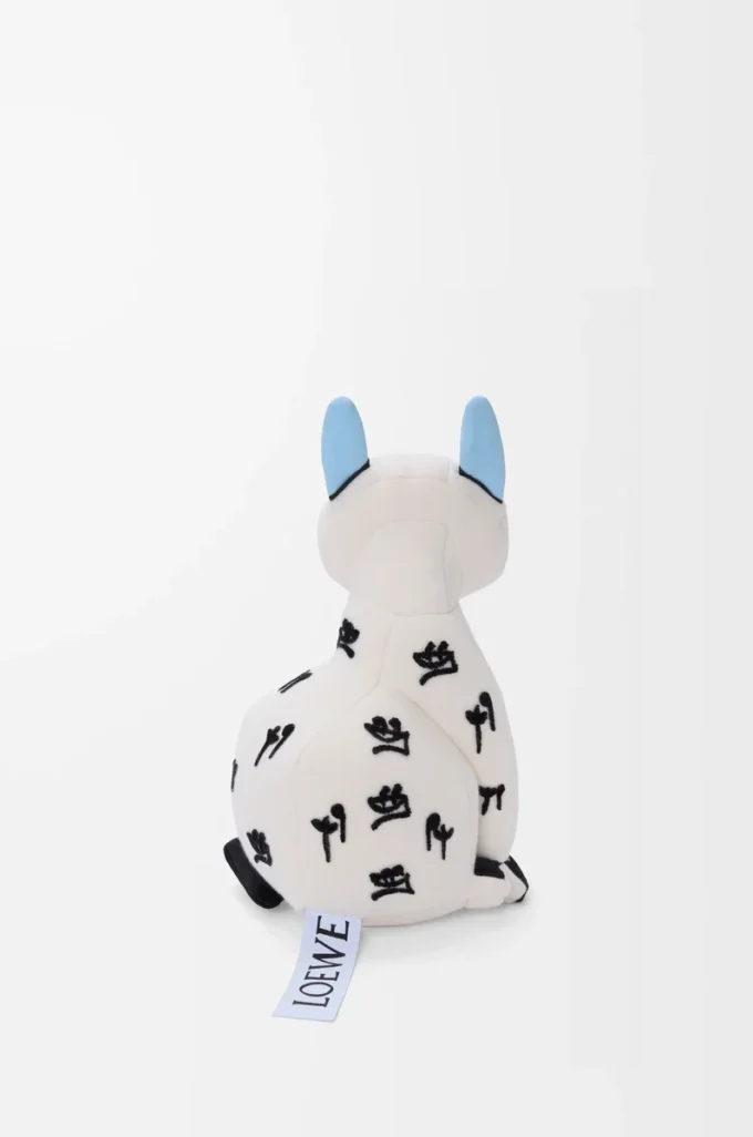 Peluche chat en velours de coton blanc doux