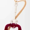 Pendentif Acrobat assis en argent sterling et cristaux Argent/Bordeaux
