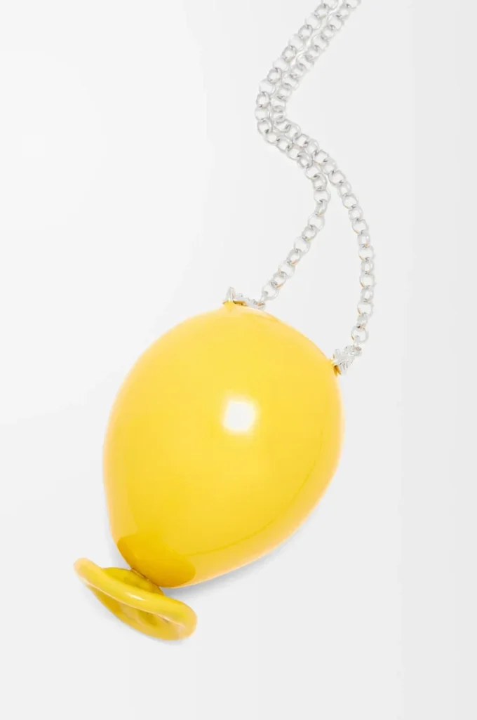 Pendentif Balloon en argent sterling et émail Jaune