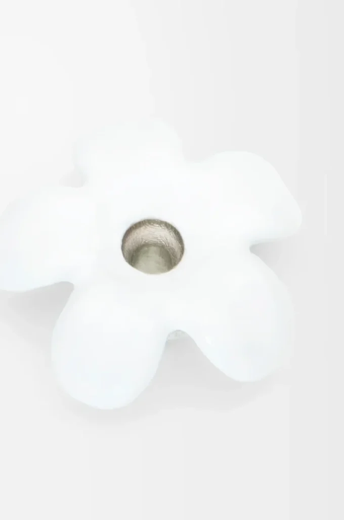 Pendentif Flower Hat en argent sterling Argent/Blanc