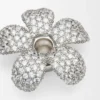 Pendentif Flower Hat en argent sterling et cristaux Argent/Blanc