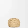 Petit charm fleur en cuir de veau et laiton Light Yellow