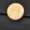 Petit portefeuille vertical Pebble en cuir de veau nappa brillant Black