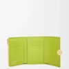 Petit portefeuille vertical Pebble en cuir de veau nappa brillant Meadow Green Petit portefeuille vertical Pebble en cuir de veau nappa brillant Meadow Green