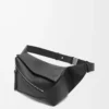 Petit sac banane Puzzle Edge en cuir de veau classique noir