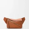 Petit sac banane Puzzle en cuir de veau classique Tan