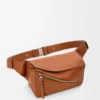 Petit sac banane Puzzle en cuir de veau classique Tan