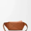 Petit sac banane Puzzle en cuir de veau classique Tan