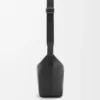 Petit sac à bandoulière Cubi en cuir de veau grainé souple Noir