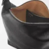 Petit sac à bandoulière Cubi en cuir de veau grainé souple Noir