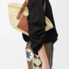 Petit sac Basket en feuilles de palmier et cuir de veau Naturel/Tan Petit sac Basket en feuilles de palmier et cuir de veau Naturel/Tan