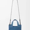 Petit sac fourre-tout LOEWE Font en raphia bleu clair