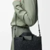 Petit sac fourre-tout LOEWE Font en raphia Noir