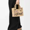 Petit sac LOEWE Font en raphia naturel
