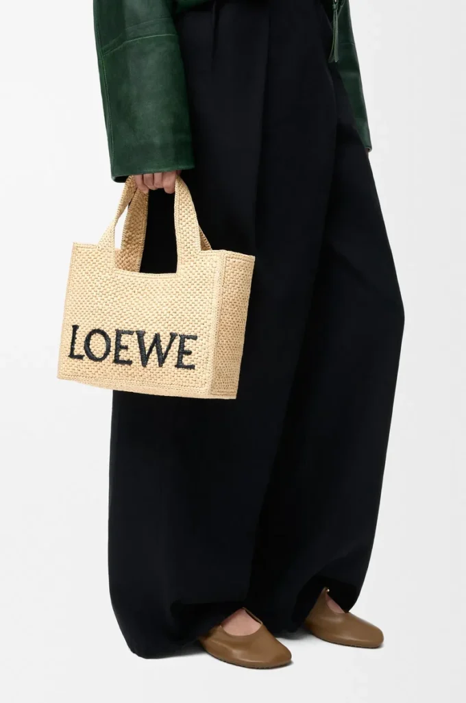 Petit sac LOEWE Font en raphia naturel Petit sac LOEWE Font en raphia naturel