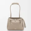 Petit sac Madrid en cuir de veau grainé souple Clay