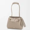 Petit sac Madrid en cuir de veau grainé souple Clay