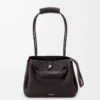 Petit sac Madrid en cuir de veau grainé souple Dark Ebony