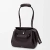 Petit sac Madrid en cuir de veau grainé souple Dark Ebony