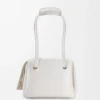 Petit sac Madrid en cuir de veau grainé souple Soft White