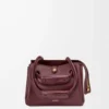 Petit sac Madrid en cuir de veau souple Bordeaux foncé
