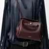 Petit sac Madrid en cuir de veau souple Bordeaux foncé
