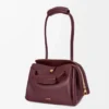 Petit sac Madrid en cuir de veau souple Bordeaux foncé