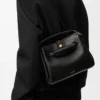 Petit sac Madrid en cuir de veau souple noir