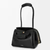 Petit sac Madrid en cuir de veau souple noir