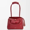 Petit sac Madrid en cuir de veau souple rouge brûlé Petit sac Madrid en cuir de veau souple rouge brûlé
