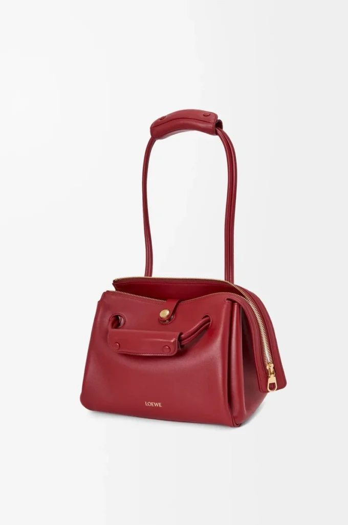Petit sac Madrid en cuir de veau souple rouge brûlé Petit sac Madrid en cuir de veau souple rouge brûlé