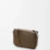 Petit sac messager Pebble en cuir de veau grainé souple Tundra