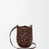 Petit sac Nest Basket en cuir de veau marron